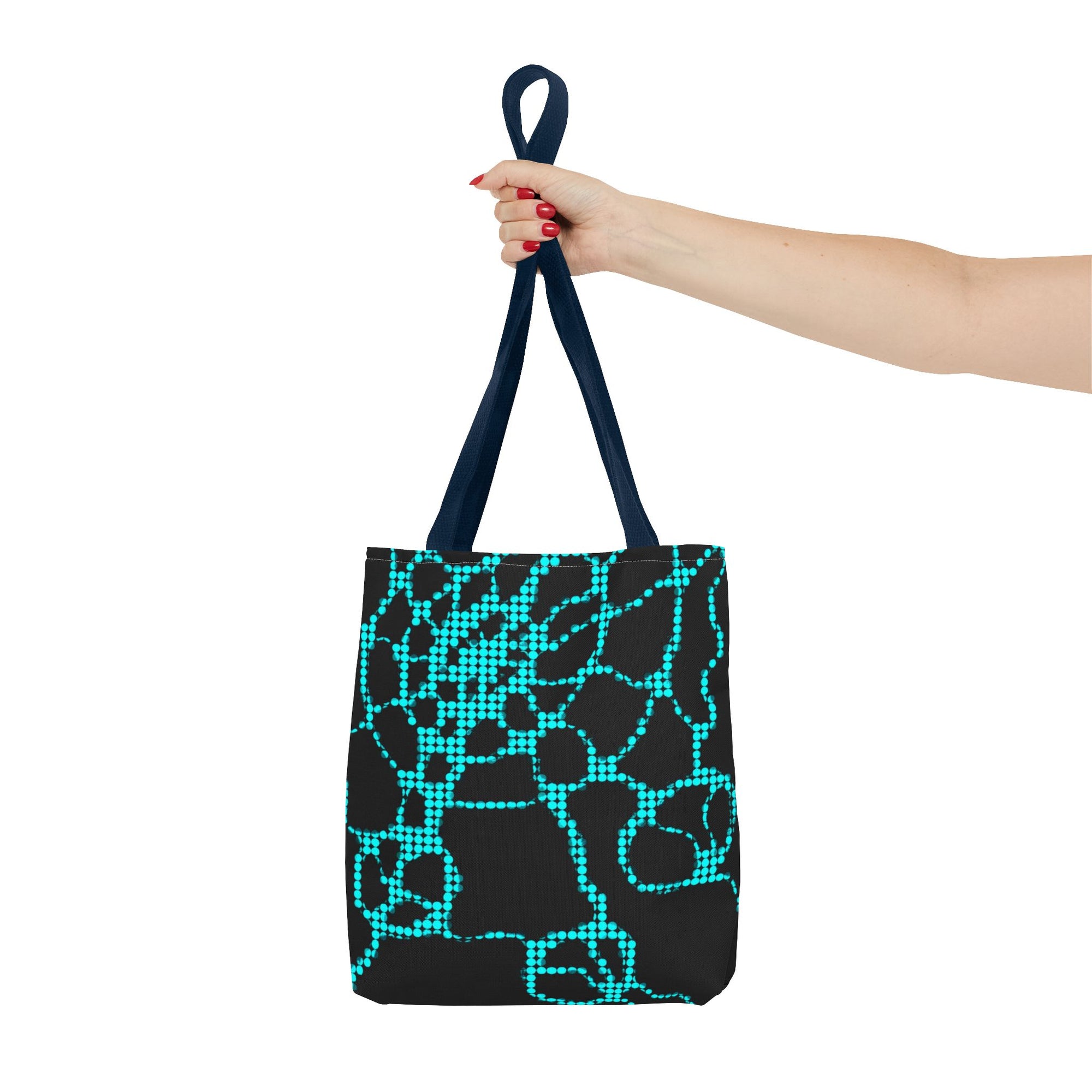 Modern Abstract Tote Bag | Blue Pattern Everyday Shopper