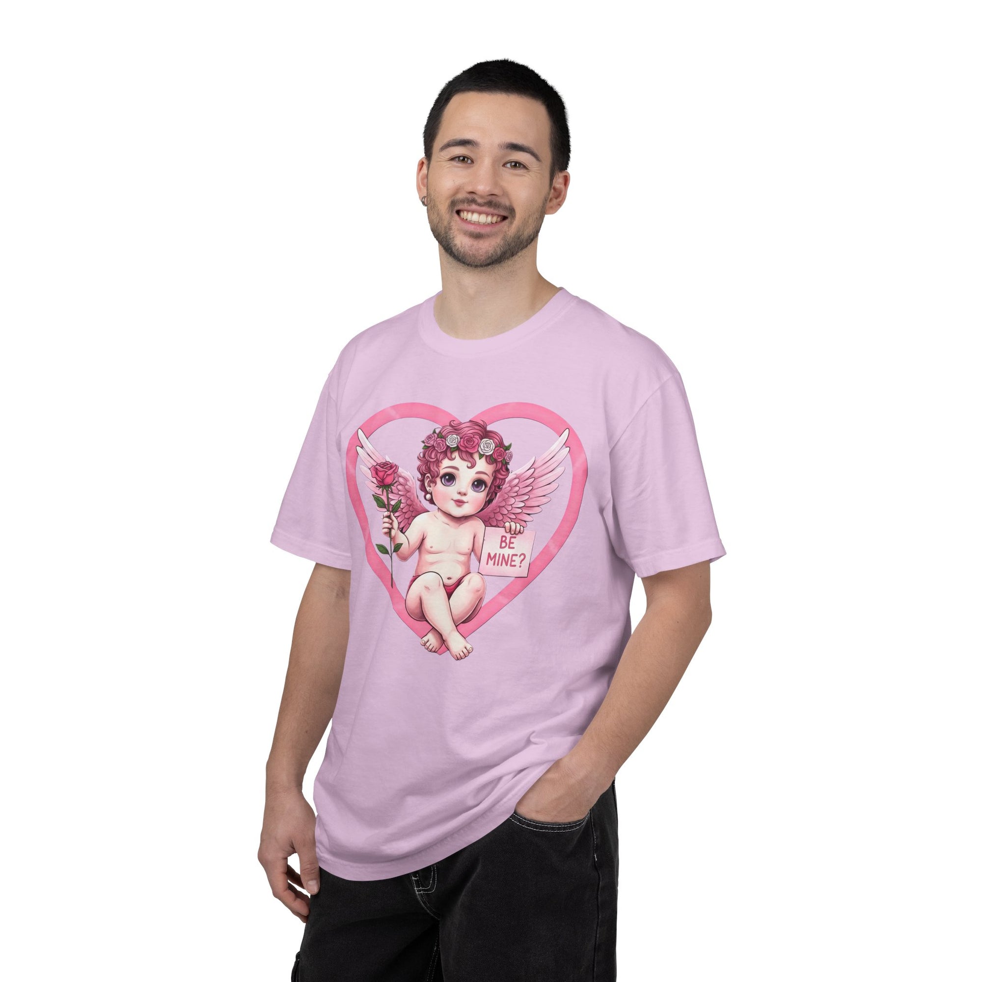 Cherub Graphic T-Shirt | Pink Cupid Heart Art Unisex Cotton Tee