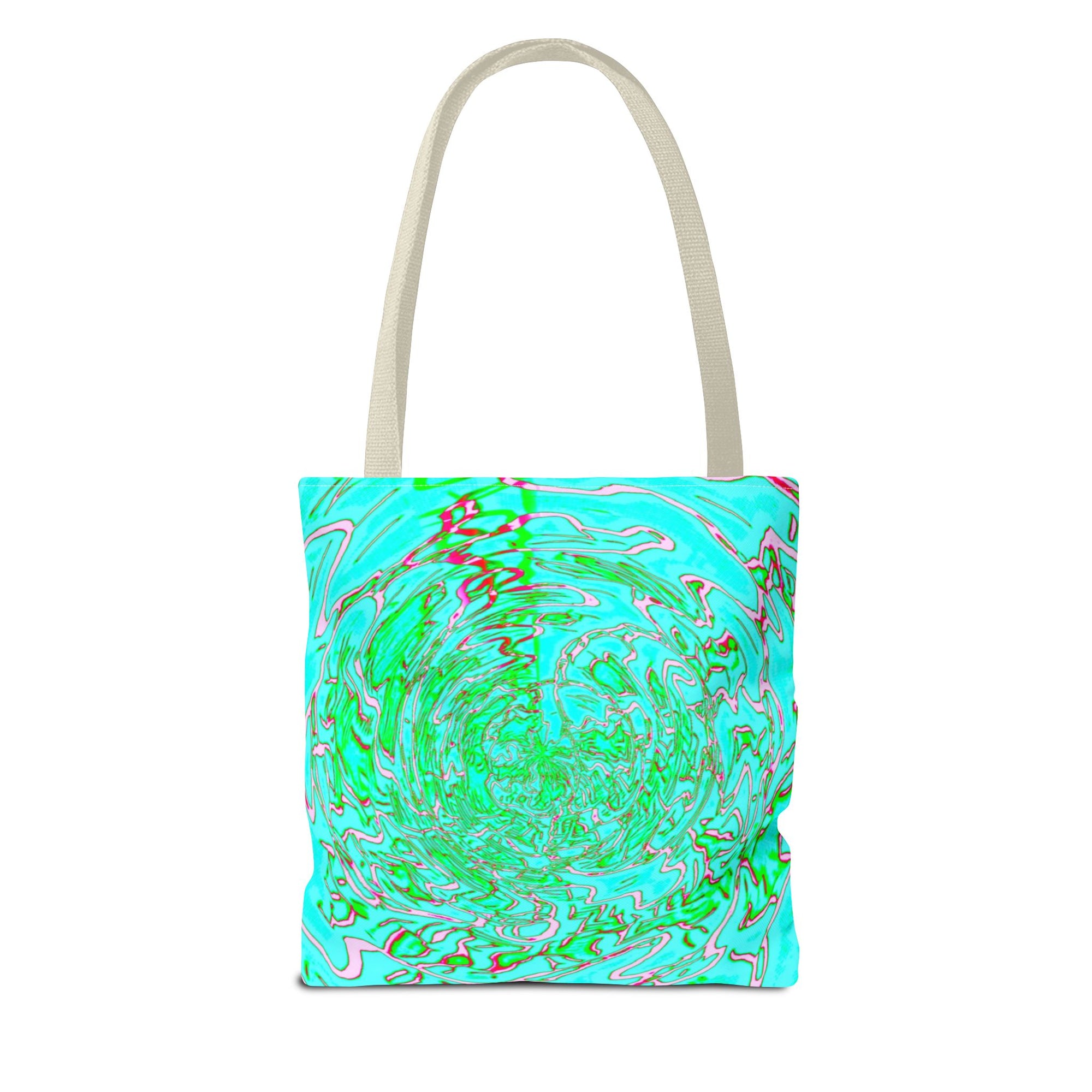 Ocean Swirl Tote Bag | Turquoise Abstract Beach Shopper