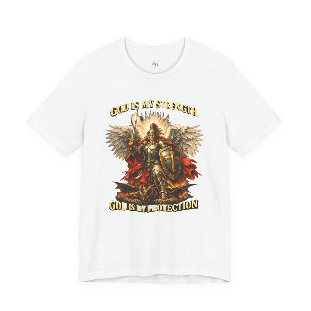 Christian Warrior T-Shirt | God Is My Strength & Protection | Faith Shirt