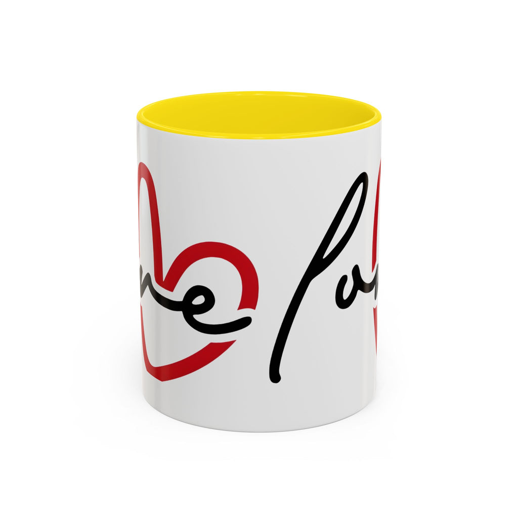 Romantic Love Mug | Heart Script Coffee Cup