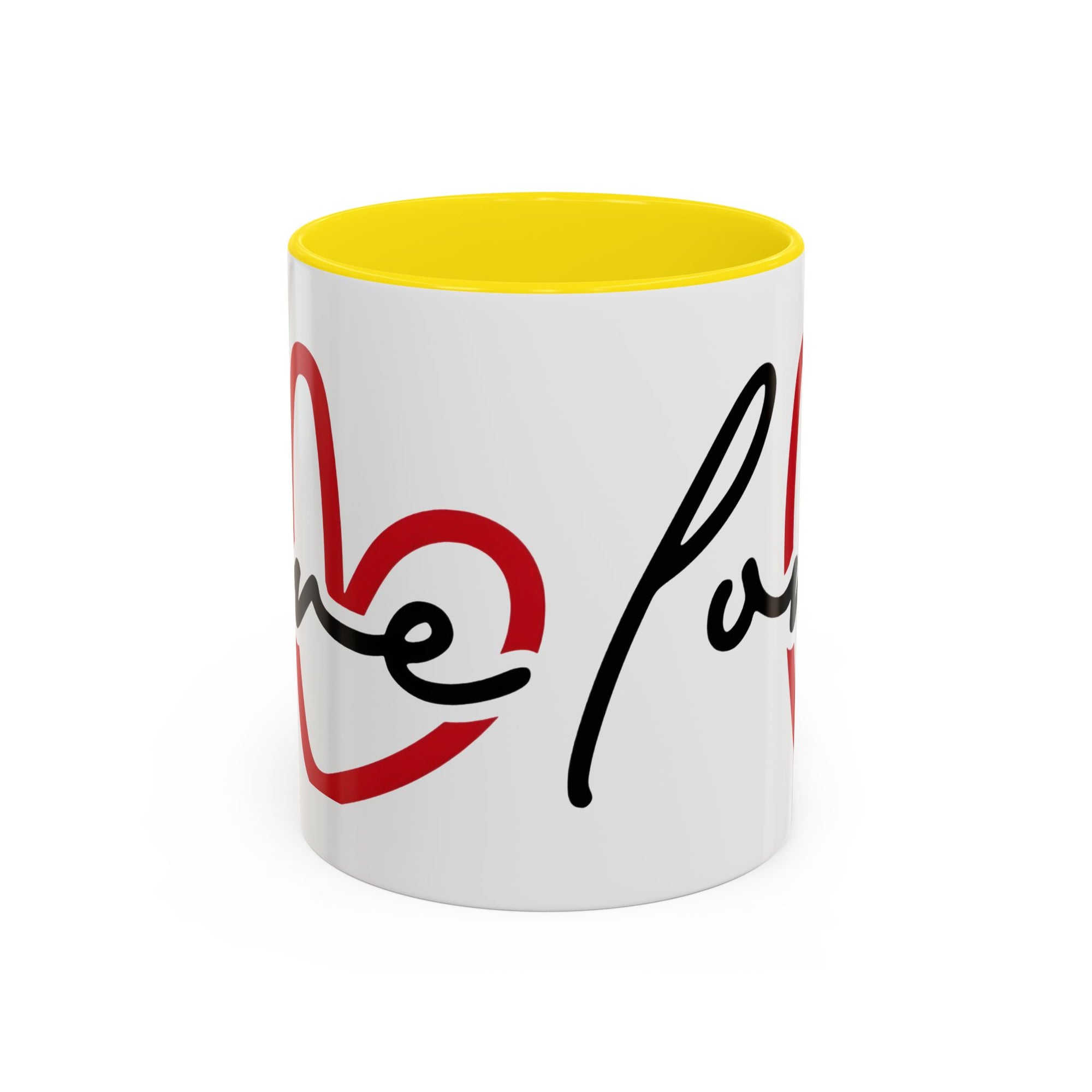 Romantic Love Mug | Heart Script Coffee Cup