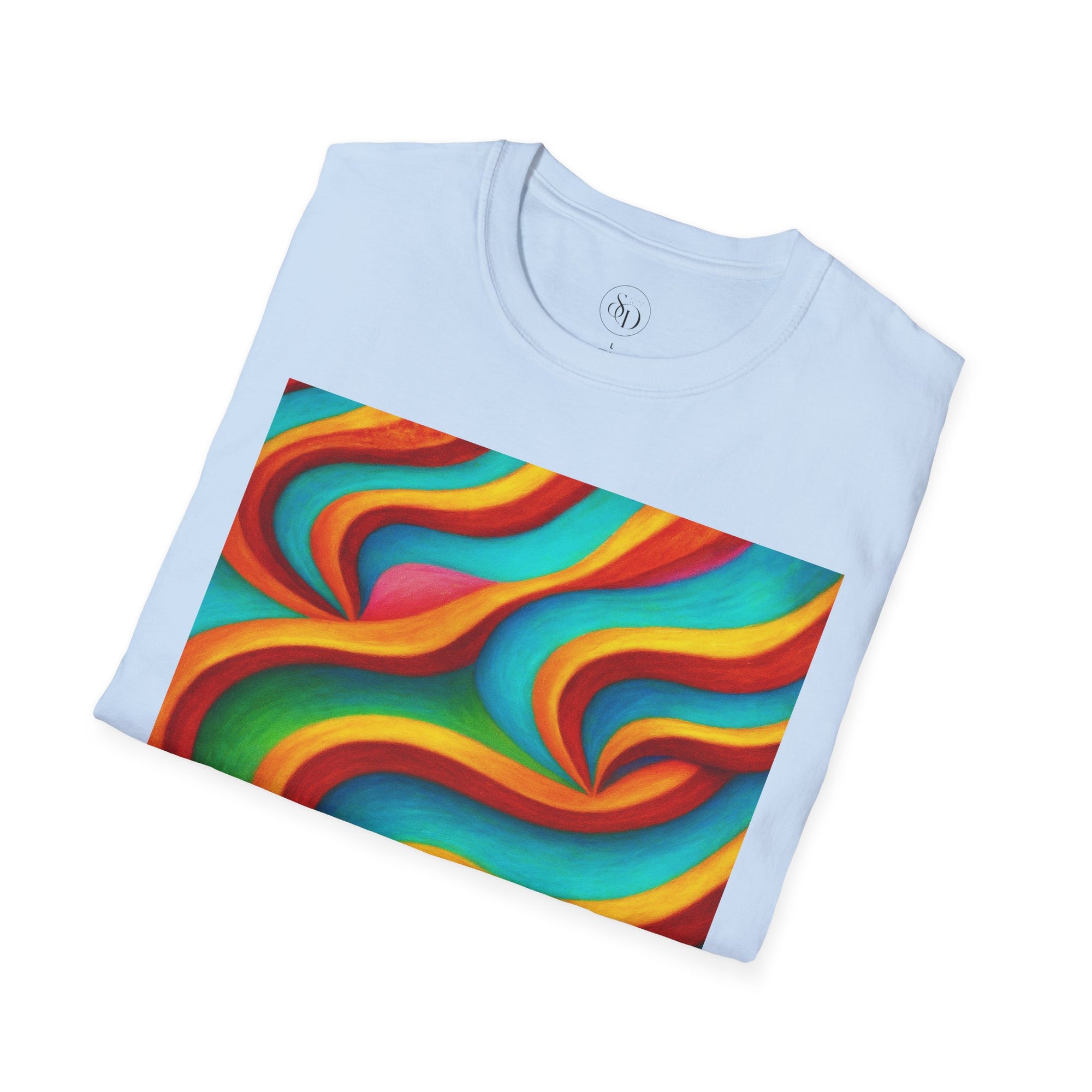 Colorful Swirl T-Shirt | Vibrant Retro Wave Tee