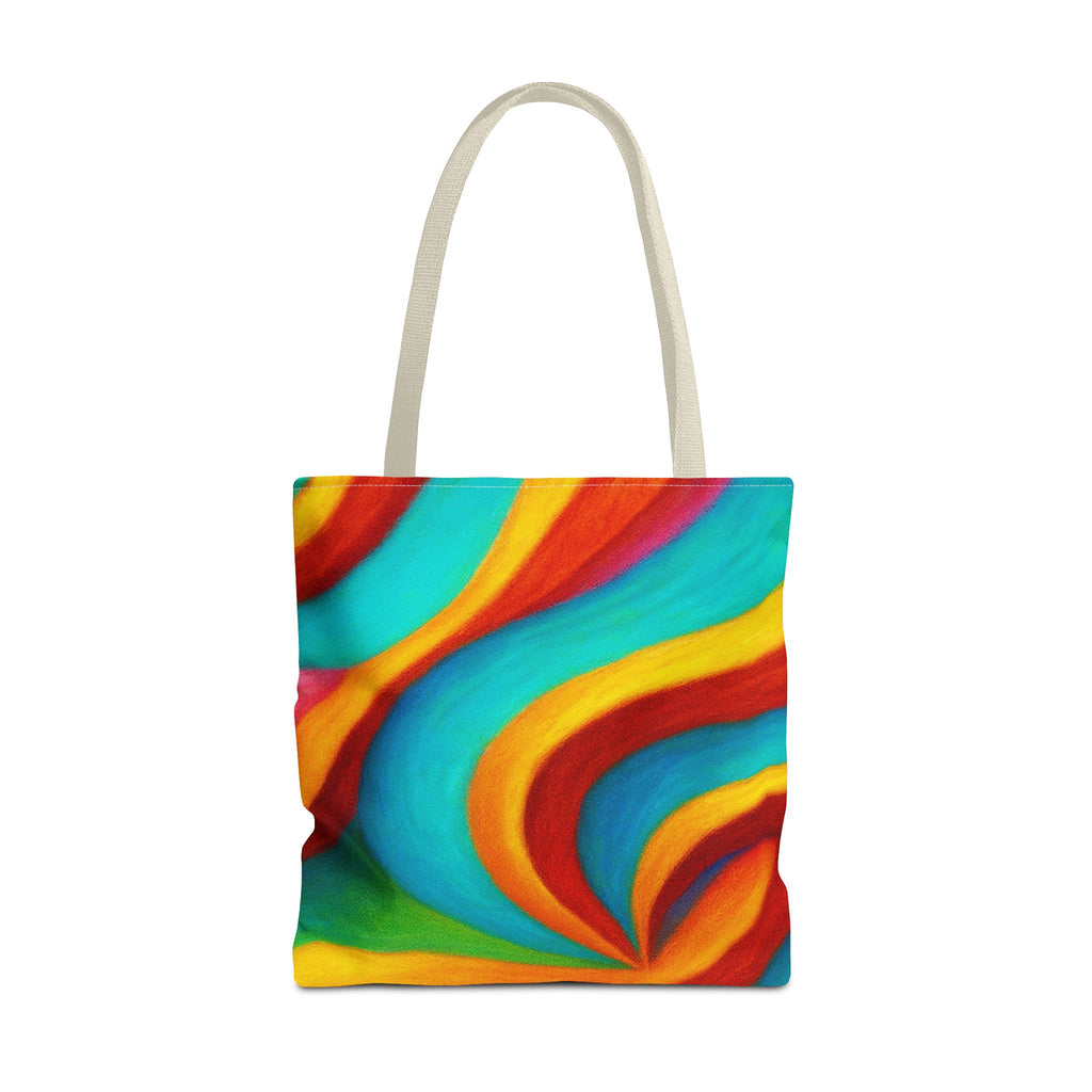 Colorful Swirl Tote Bag | Abstract Rainbow Shopping Bag | Reusable