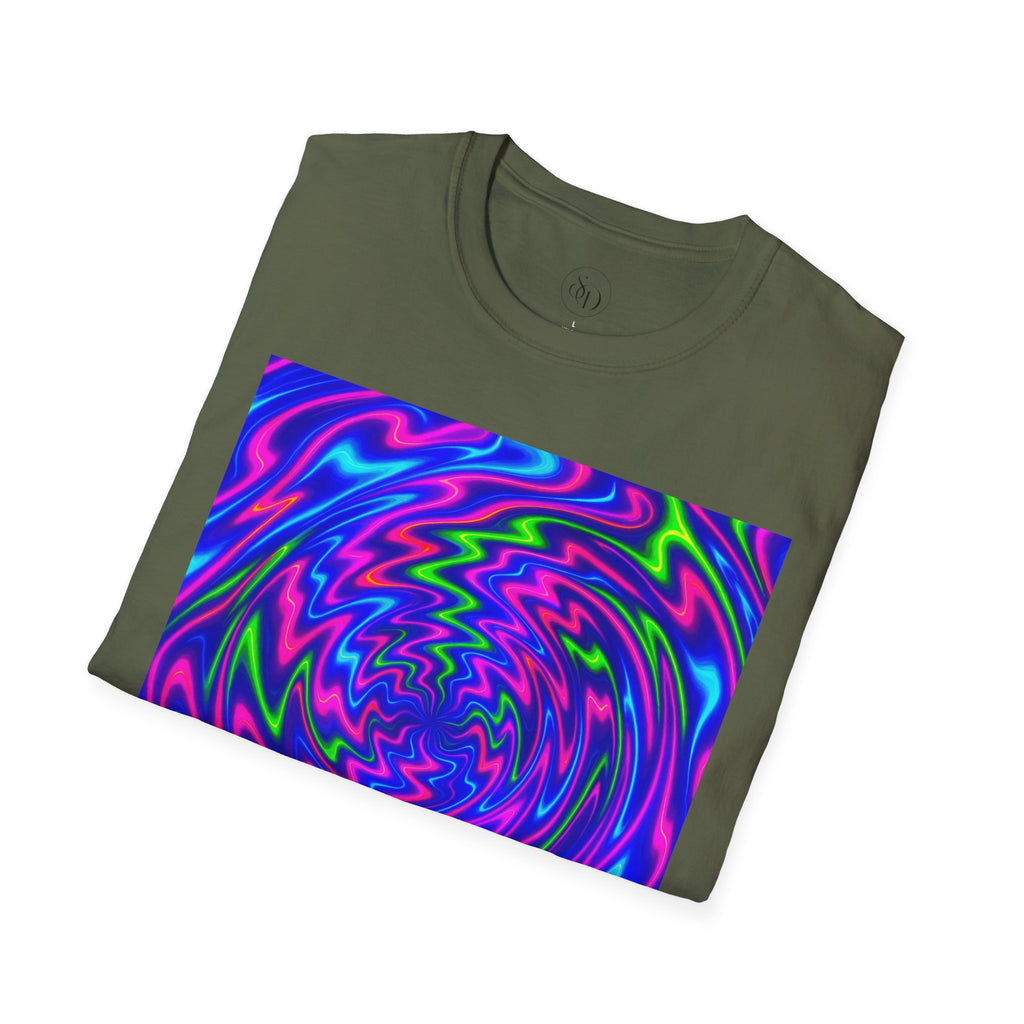 Psychedelic Swirl T-Shirt | Neon Trippy Vortex Tee