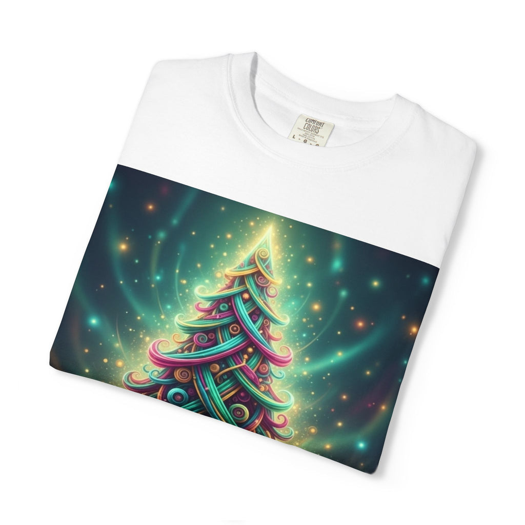 Neon Celtic Knot Christmas Tree T-Shirt | Colorful Holiday Design