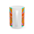 Abstract Art Mug | Colorful Ceramic Coffee Cup | Modern Aesthetic Gift