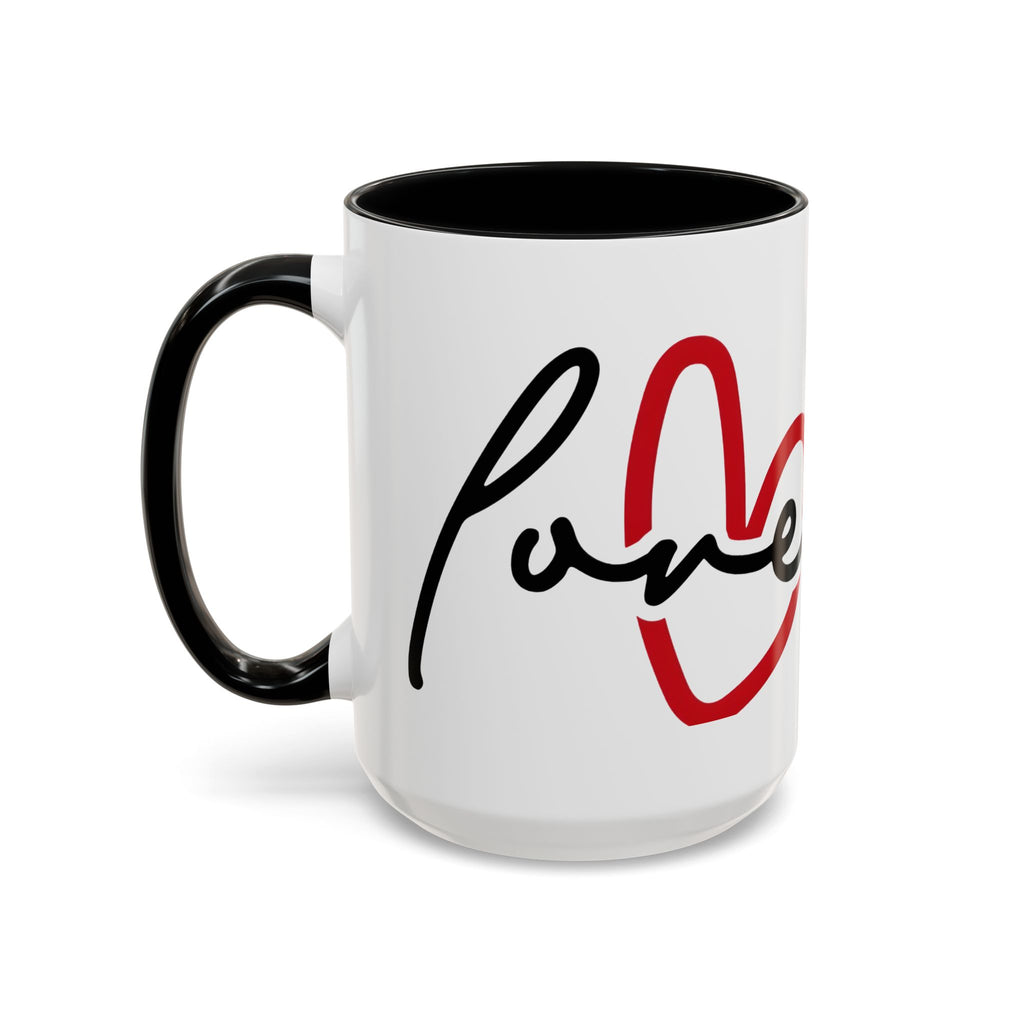 Romantic Love Mug | Heart Script Coffee Cup
