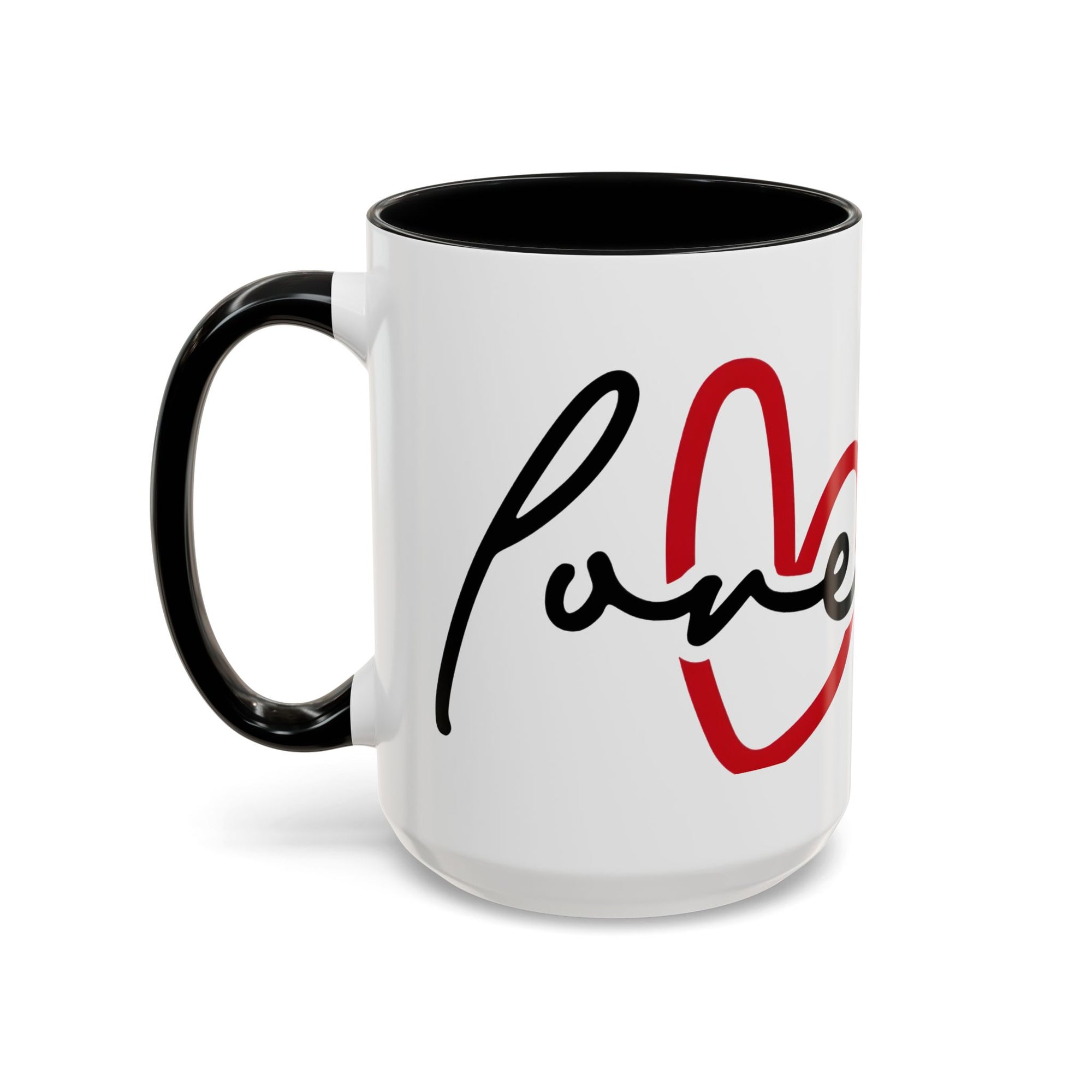 Romantic Love Mug | Heart Script Coffee Cup