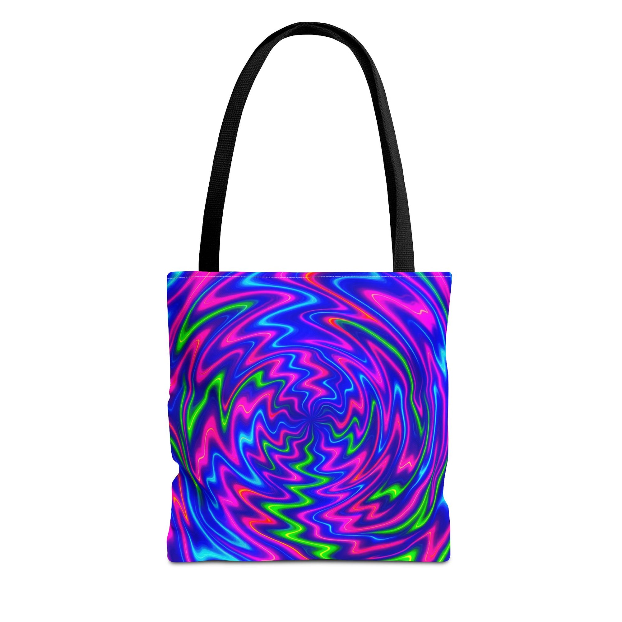 Neon Psychedelic Tote | Colorful Swirl Art Bag