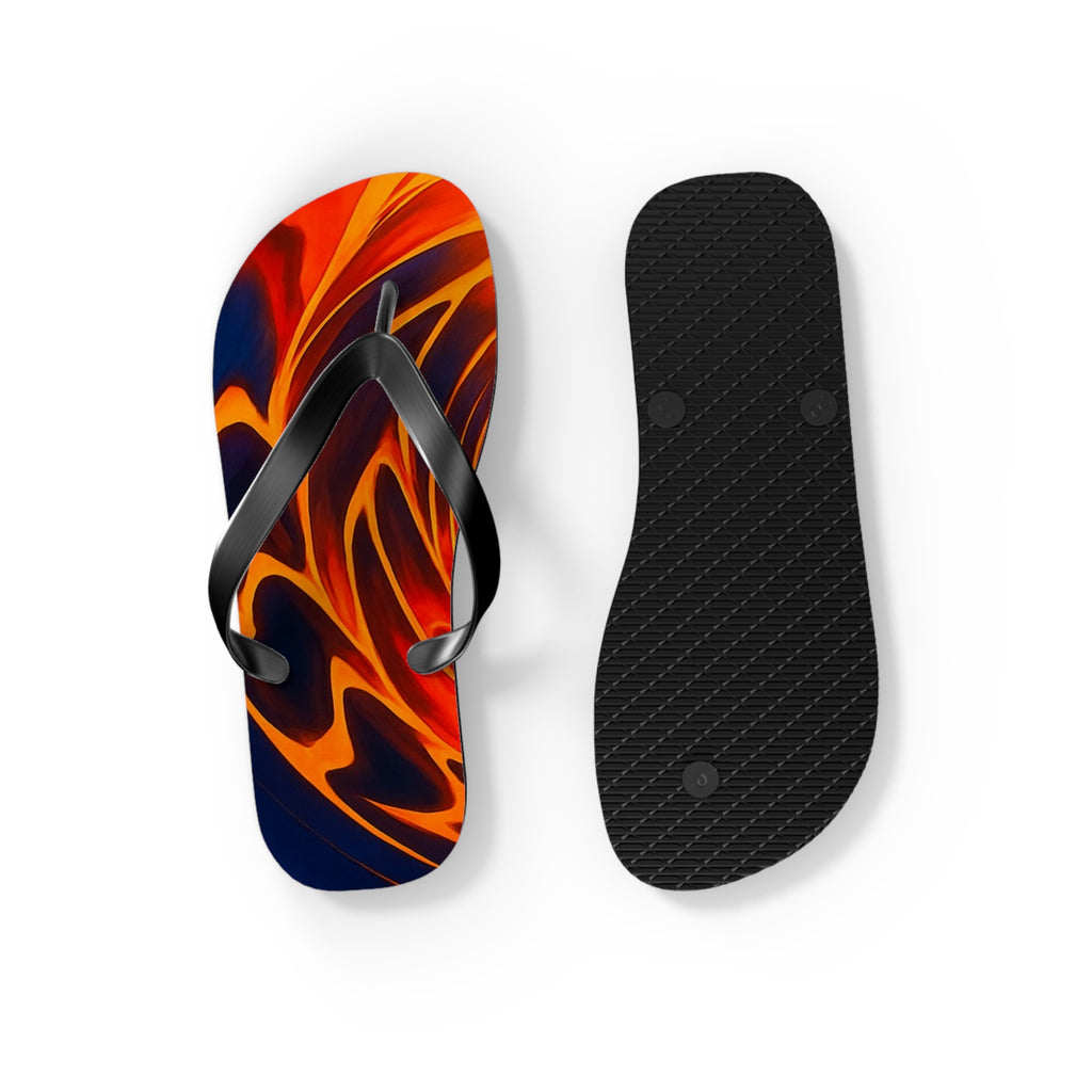 Vibrant Flame Flip Flops | Colorful Summer Beach Sandals
