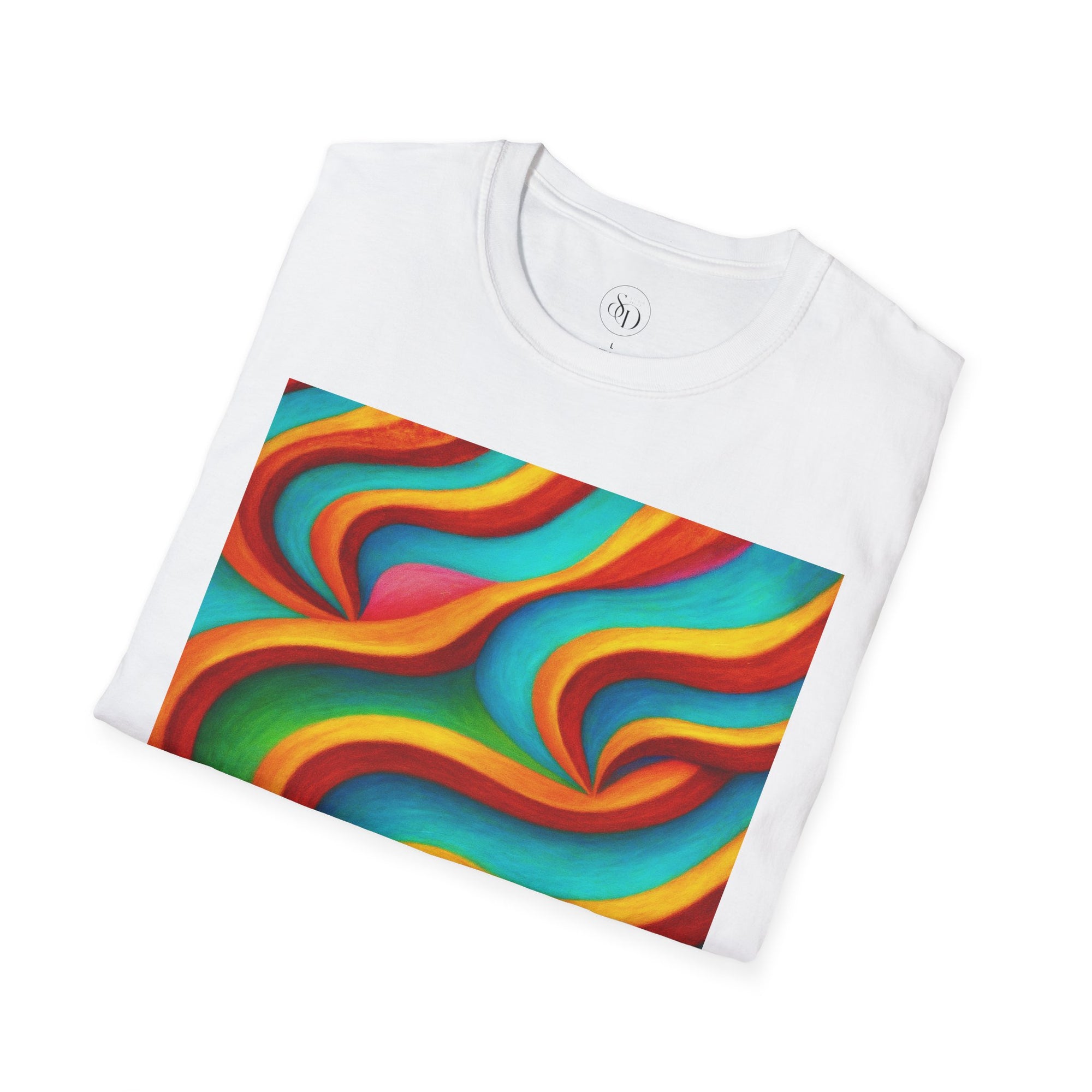 Colorful Swirl T-Shirt | Vibrant Retro Wave Tee