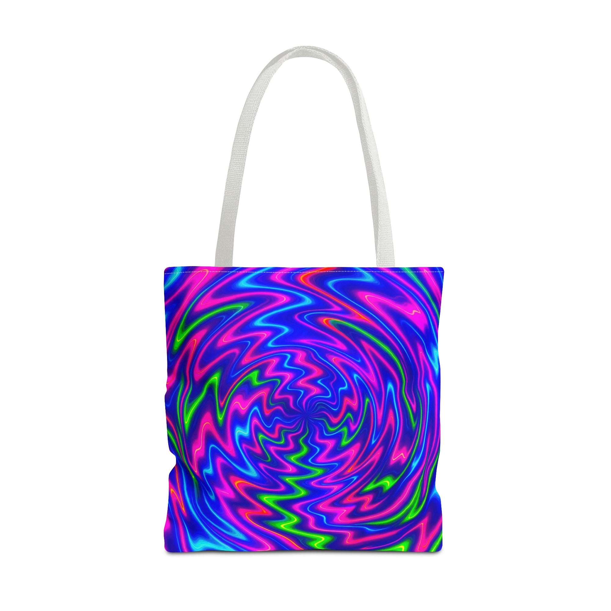 Neon Psychedelic Tote | Colorful Swirl Art Bag