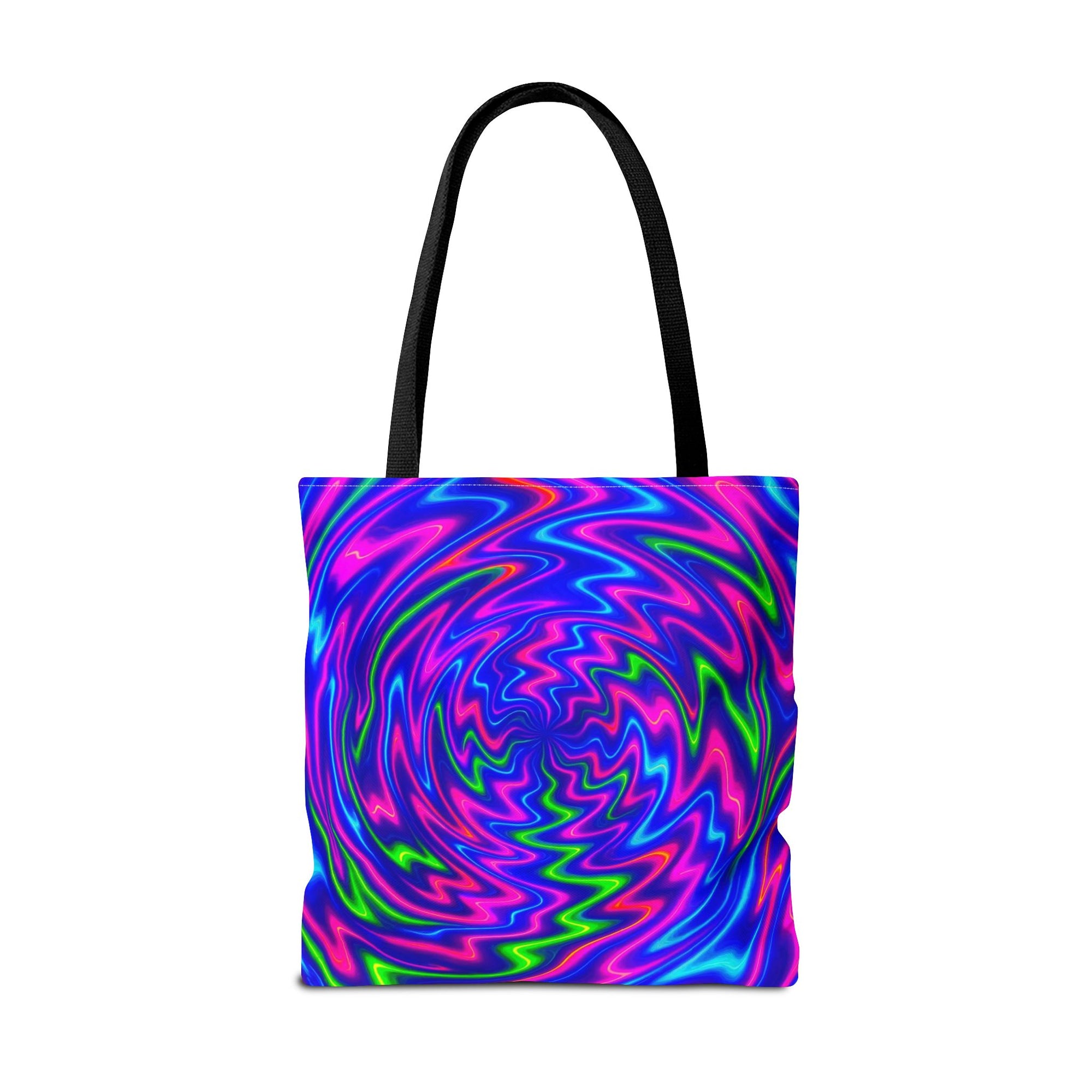 Neon Psychedelic Tote | Colorful Swirl Art Bag