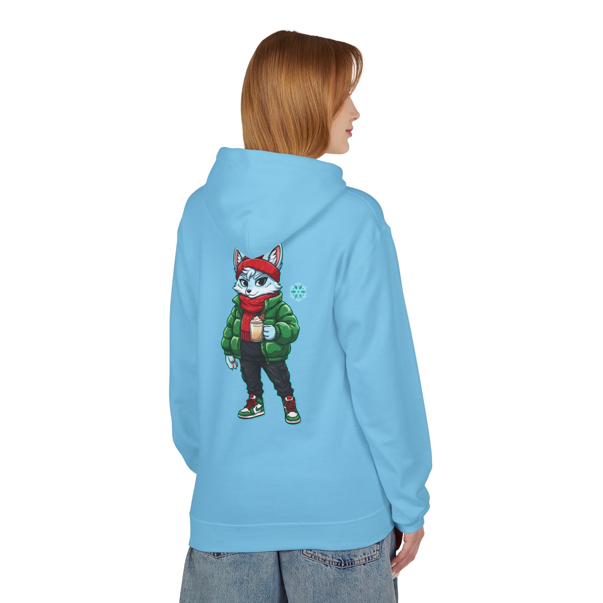 Cool Fox Character Hoodie | Cool Cyber Wolf Christmas Hoodie | Unique Gamer Gift