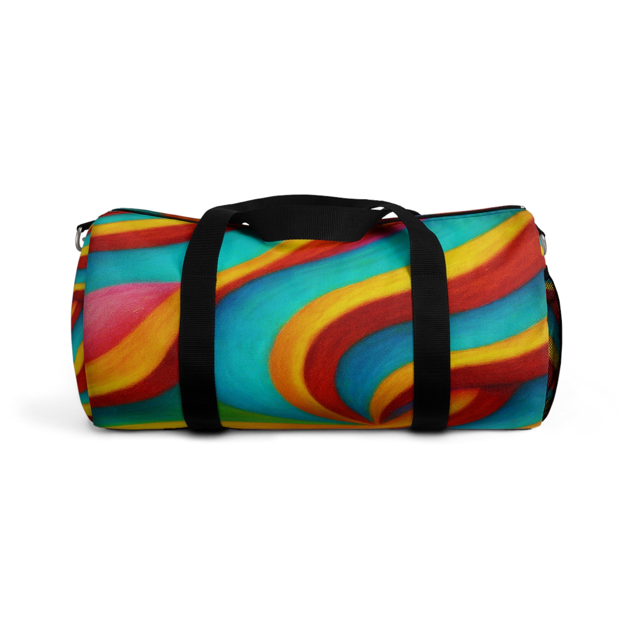 Retro Swirl Duffel Bag | Colorful Travel & Gym Weekender