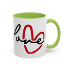 Romantic Love Mug | Heart Script Coffee Cup