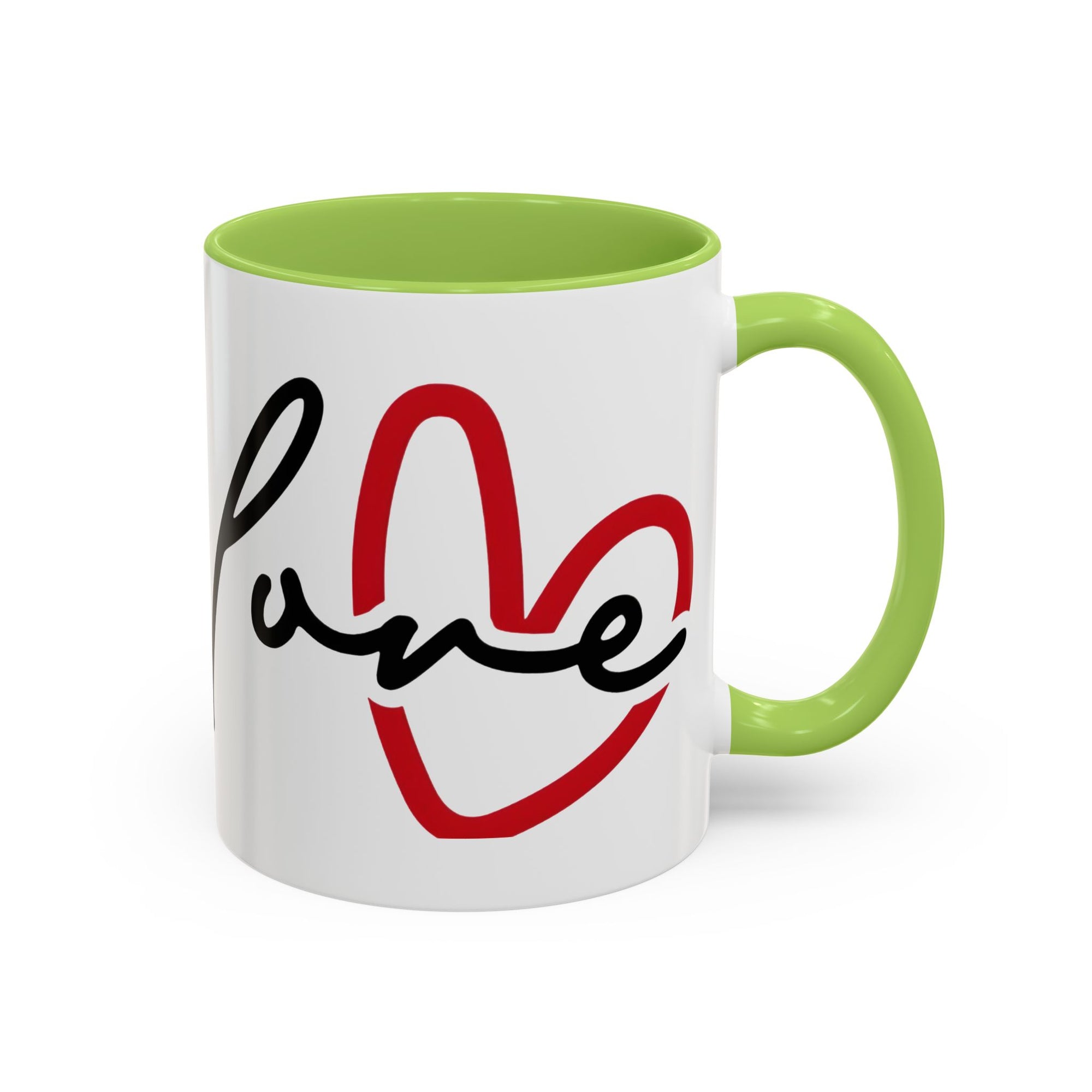 Romantic Love Mug | Heart Script Coffee Cup