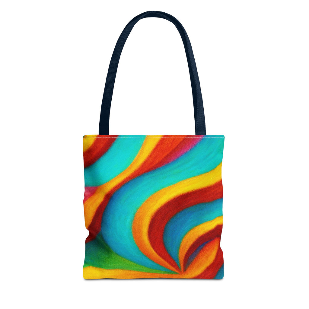 Colorful Swirl Tote Bag | Abstract Rainbow Shopping Bag | Reusable