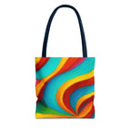 Colorful Swirl Tote Bag | Abstract Rainbow Shopping Bag | Reusable