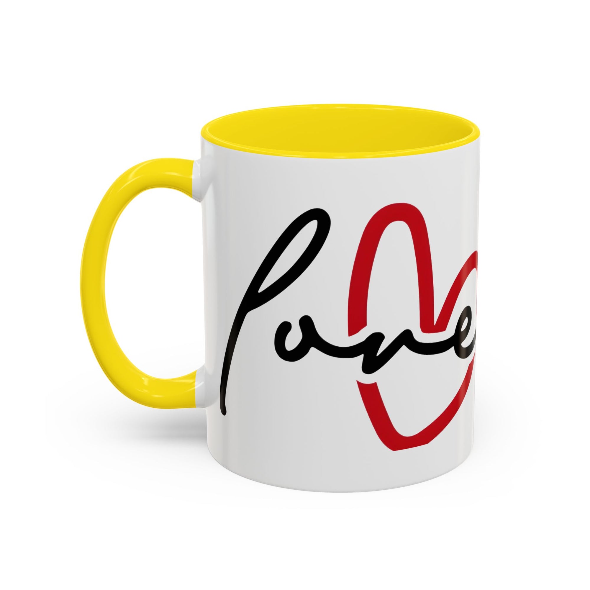 Romantic Love Mug | Heart Script Coffee Cup