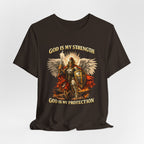 Christian Warrior T-Shirt | God Is My Strength & Protection | Faith Shirt