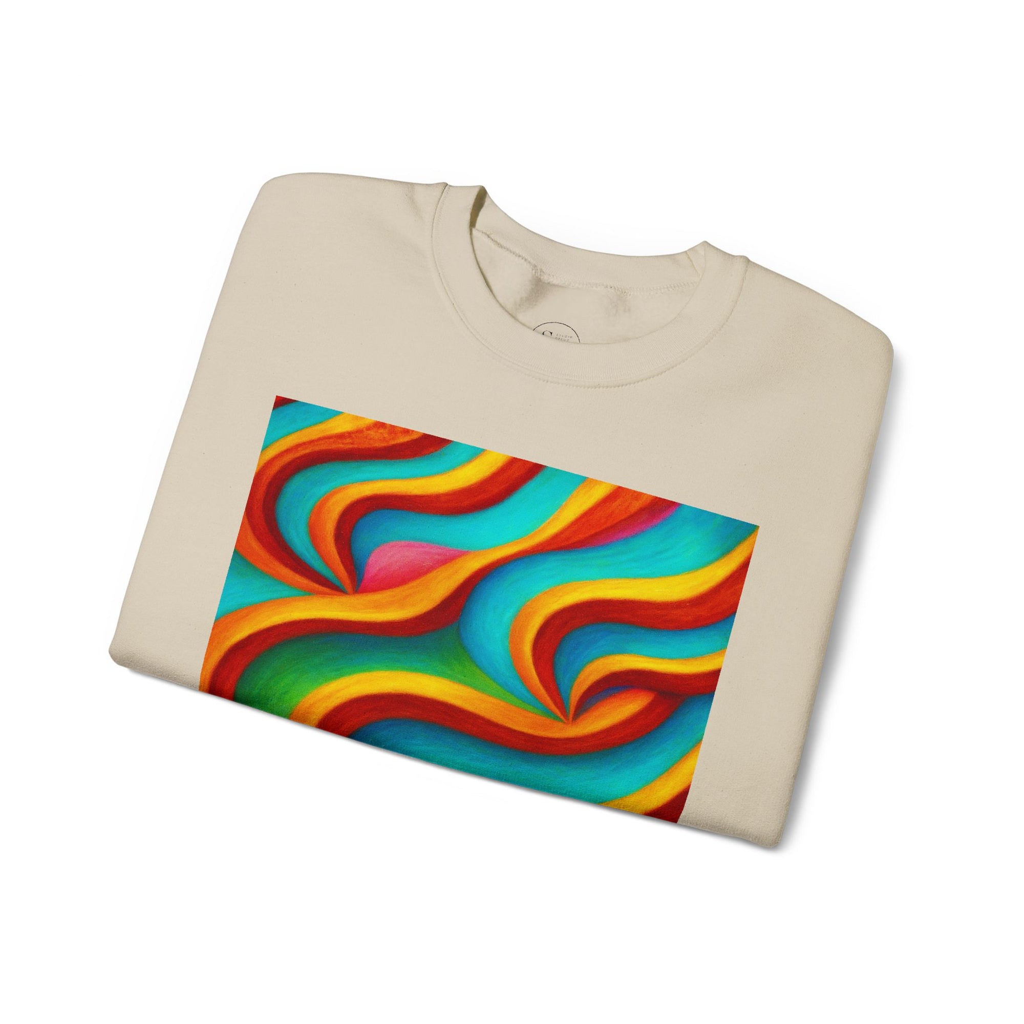 Colorful Swirl Crewneck Sweatshirt | Cozy Unisex Pullover