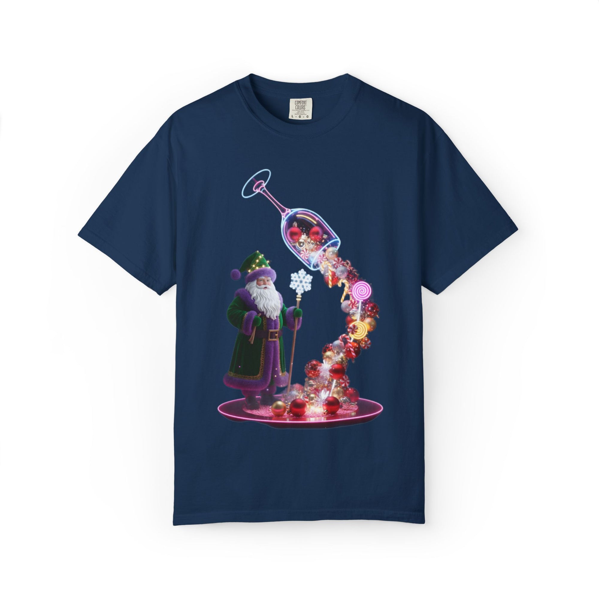 Wizard Santa Christmas T-Shirt | Magic Sorcerer Holiday Party Tee | Unique Fantasy Gift
