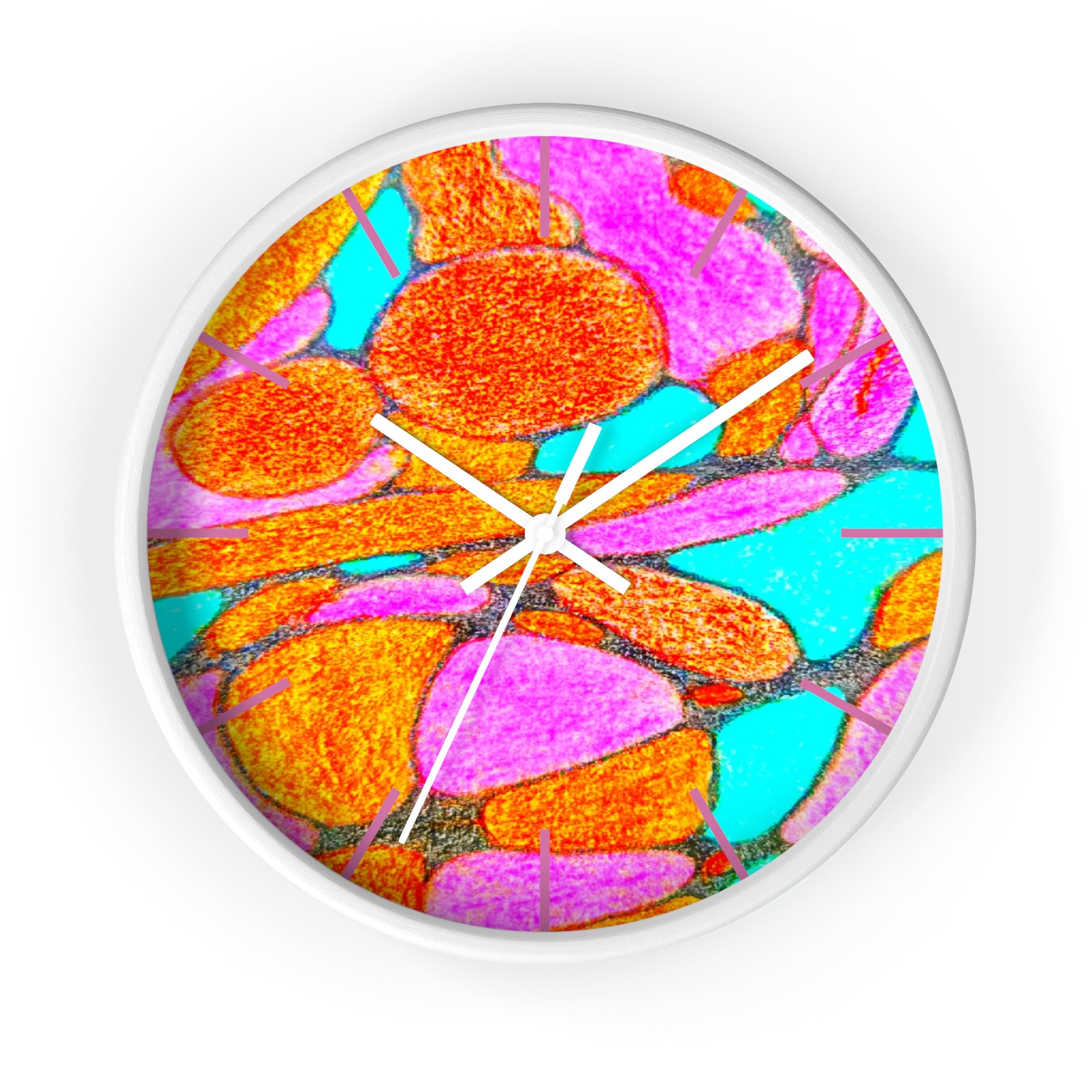 Modern Geometric Wall Clock | Colorful Pop Art Clock | Home Decor
