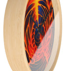 Fire Swirl Wall Clock | Red Orange Clock | Bold Modern Decor
