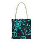 Modern Abstract Tote Bag | Blue Pattern Everyday Shopper
