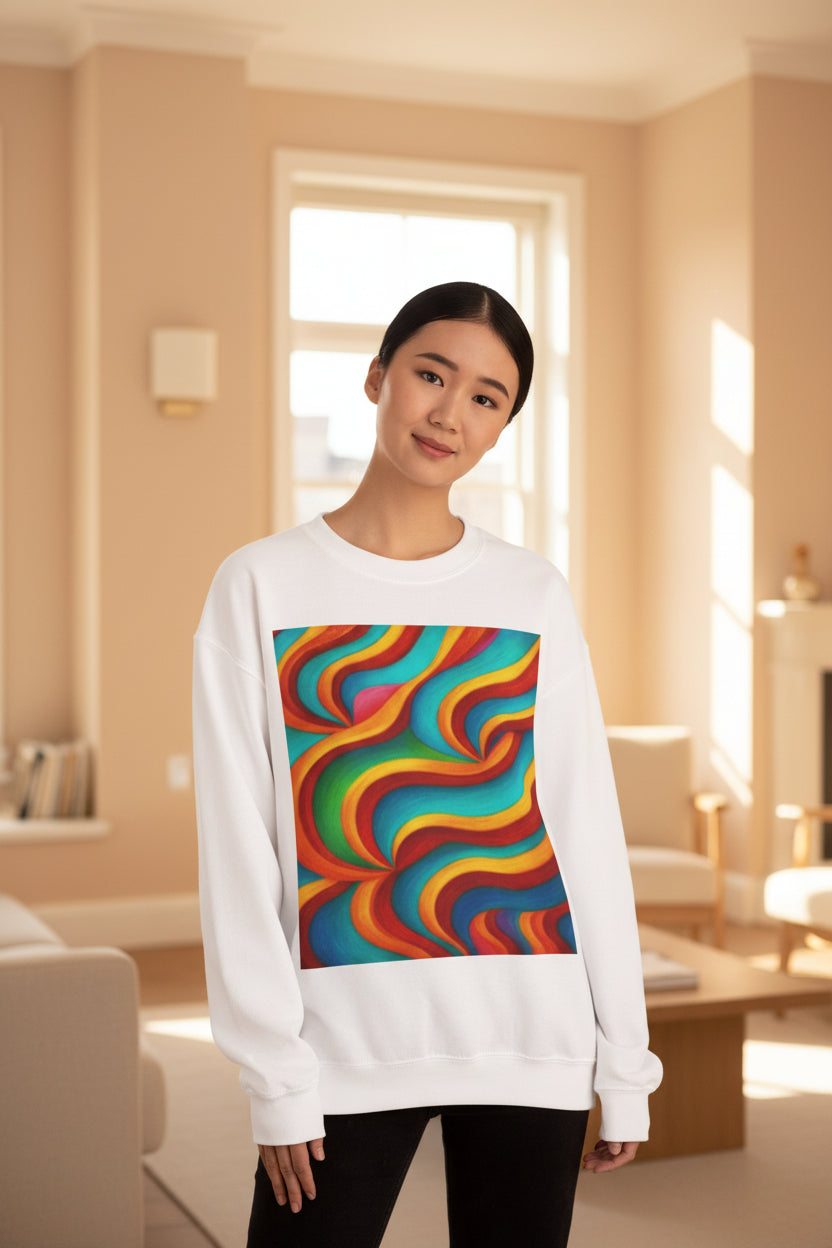 Colorful Swirl Sweatshirt | Cozy Unisex Crewneck
