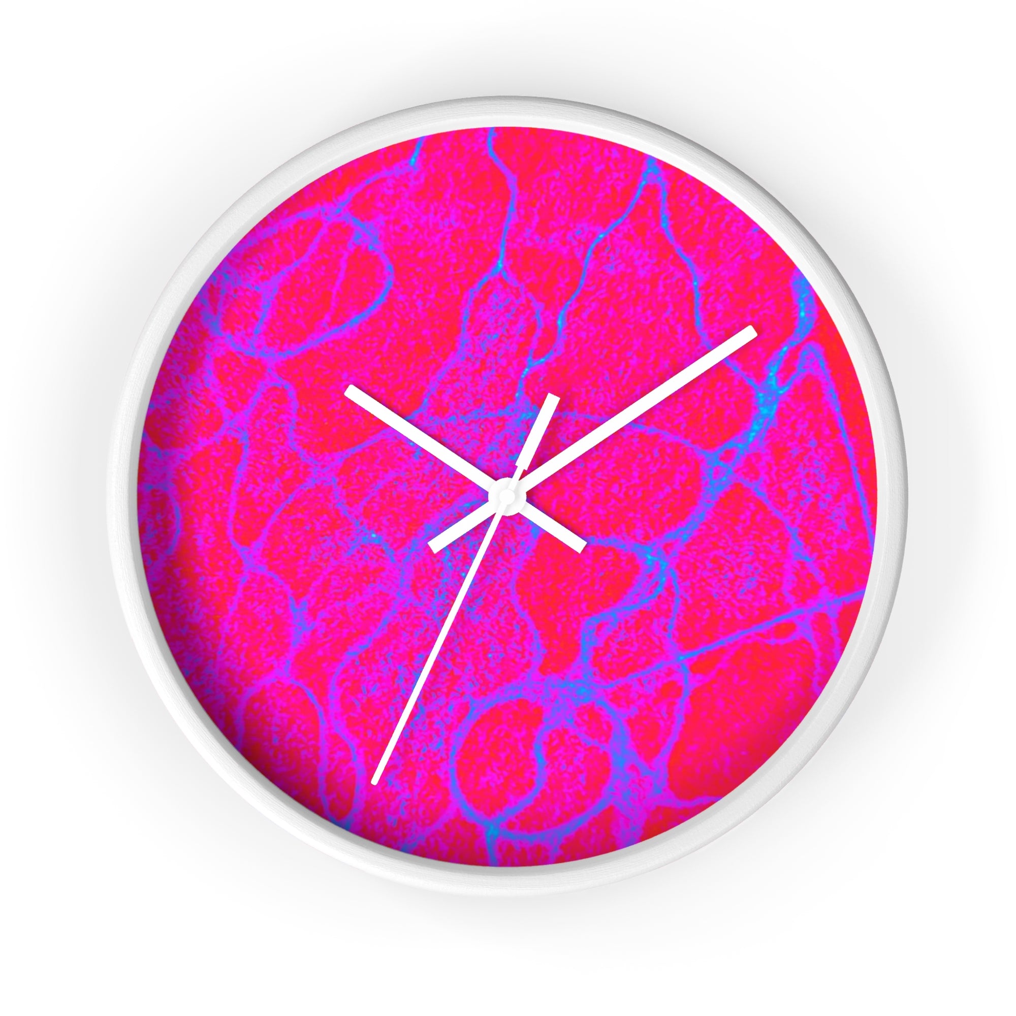 Hot Pink Wall Clock | Modern Silent Clock | Bold Home Decor