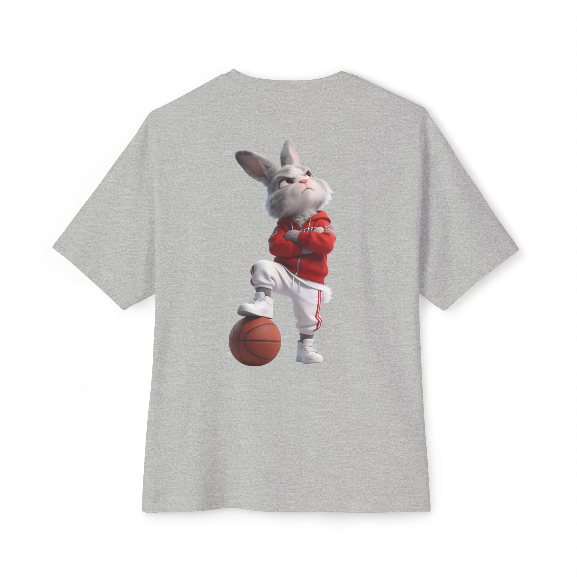 Oversized | Bunny Basketball Player Tee | Rabbit Hoop Graphic Tee