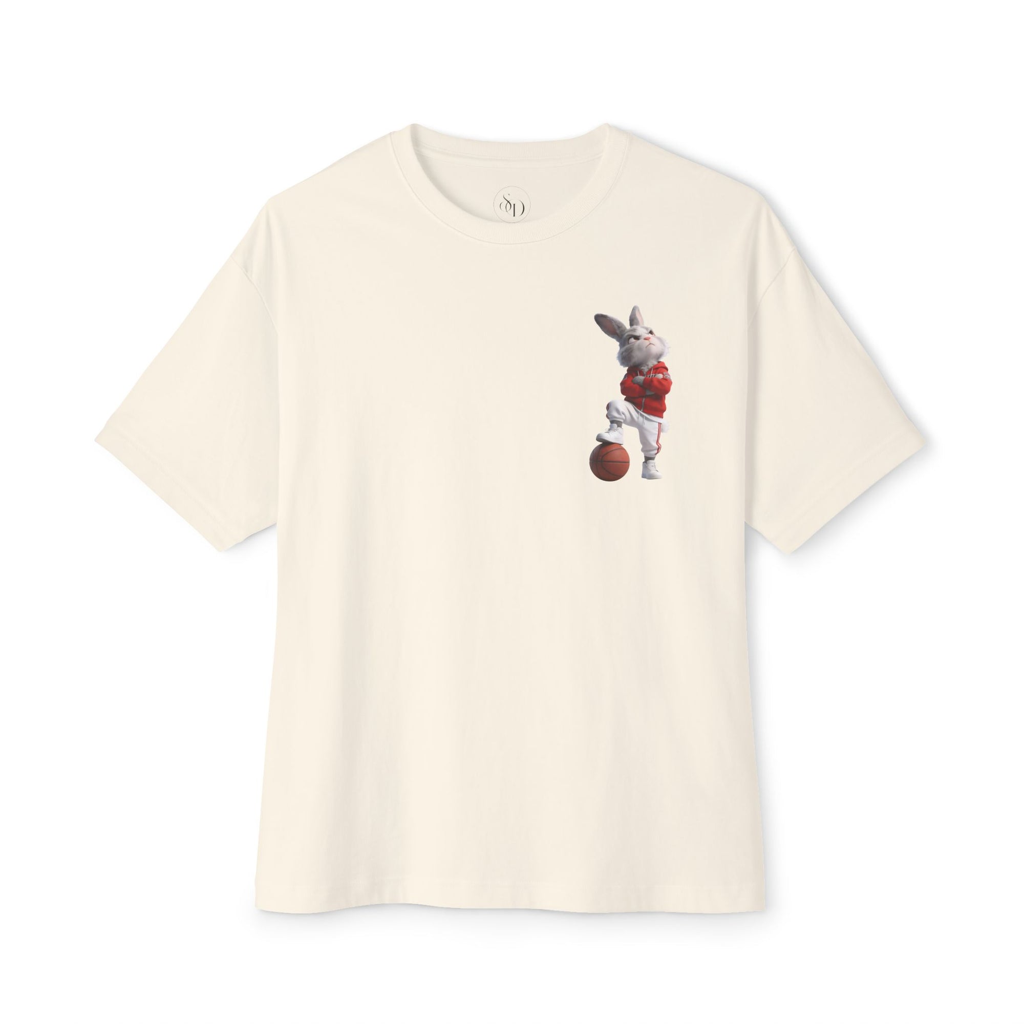 Oversized | Bunny Basketball Player Tee | Rabbit Hoop Graphic Tee