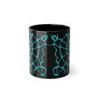 Cyber Tech Mug | Futuristic Black Coffee Cup | Gamer Desk Gift