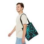 Modern Abstract Tote Bag | Blue Pattern Everyday Shopper