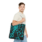 Modern Abstract Tote Bag | Blue Pattern Everyday Shopper
