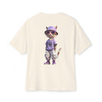 Cat Streetwear Tee — Cool Cat Graphic Oversized Boxy T‑Shirt