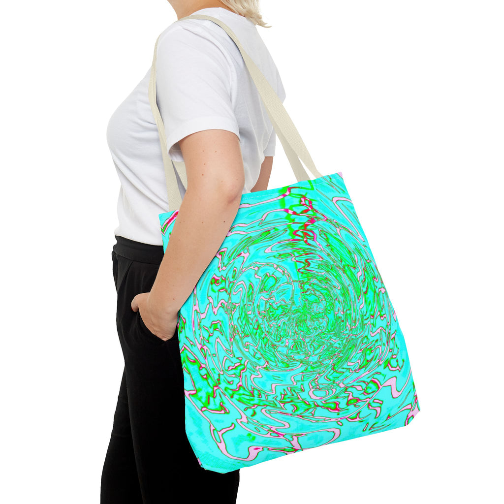 Aquatic Swirl Tote Bag | Eco-Friendly Shopping Bag, Beach Bag, Travel Tote, Vibrant Design, Gift for Ocean Lovers