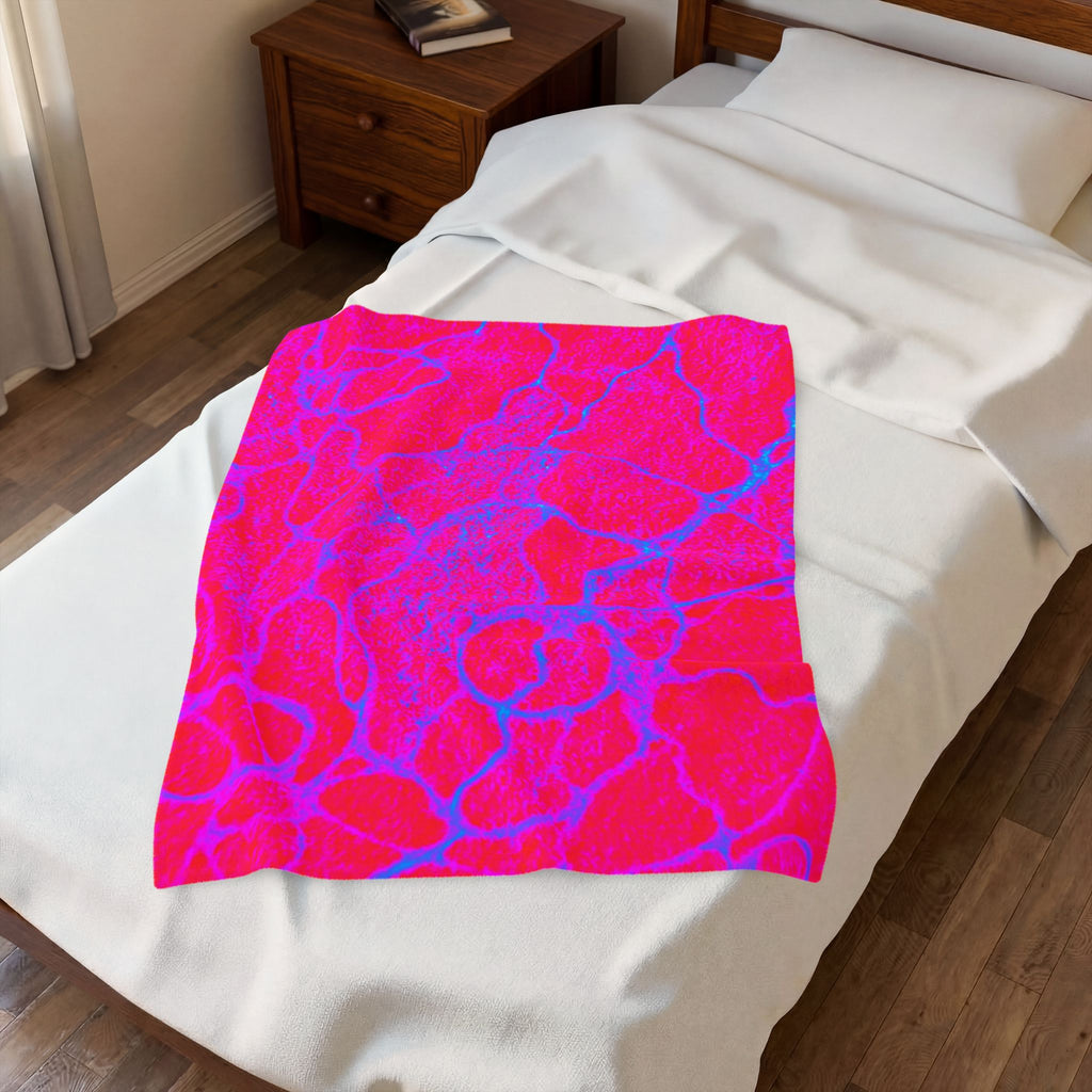 Colorful Plush Blanket | Cozy Velveteen Throw | Modern Home Decor
