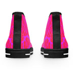 Women’s High Top Sneakers | Pink Blue Neuro-Art Canvas Shoes