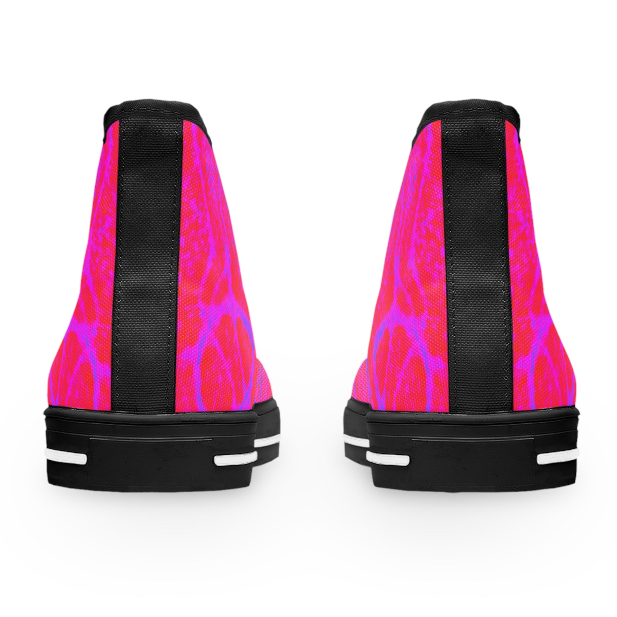 Women’s High Top Sneakers | Pink Blue Neuro-Art Canvas Shoes