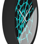 Modern Wall Clock | Black Turquoise Clock | Minimalist Silent Decor
