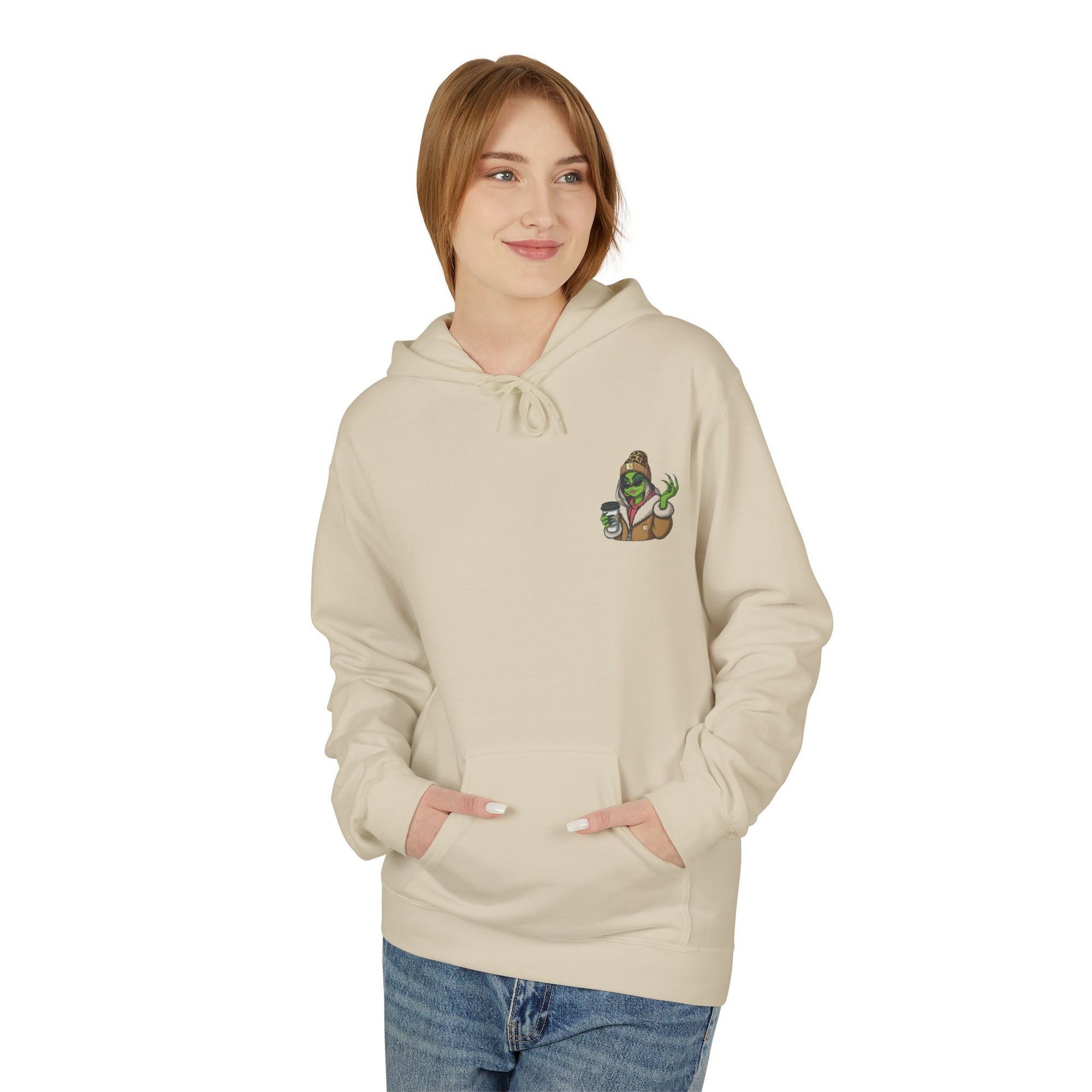 Grinch Girl Coffee Hoodie | Funny Christmas Sweatshirt