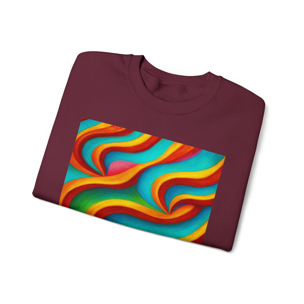 Colorful Swirl Crewneck Sweatshirt | Cozy Unisex Pullover