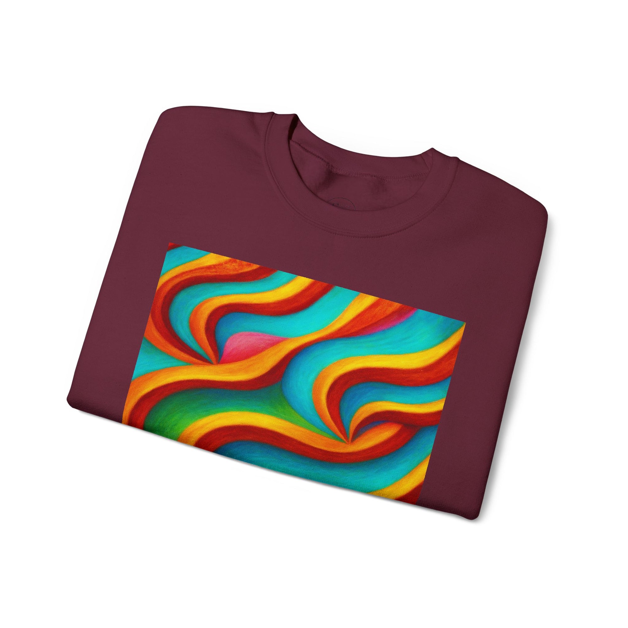 Colorful Swirl Crewneck Sweatshirt | Cozy Unisex Pullover