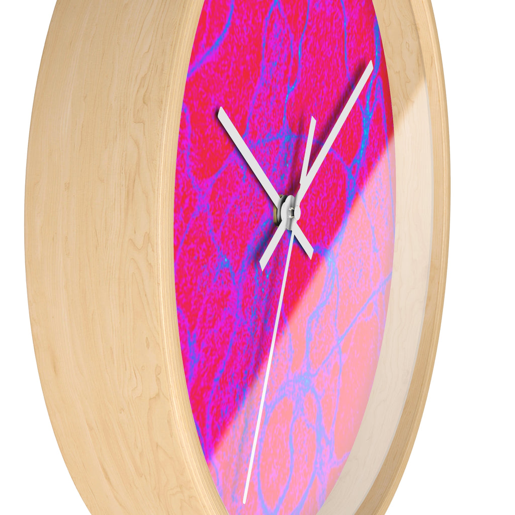 Hot Pink Wall Clock | Modern Silent Clock | Bold Home Decor