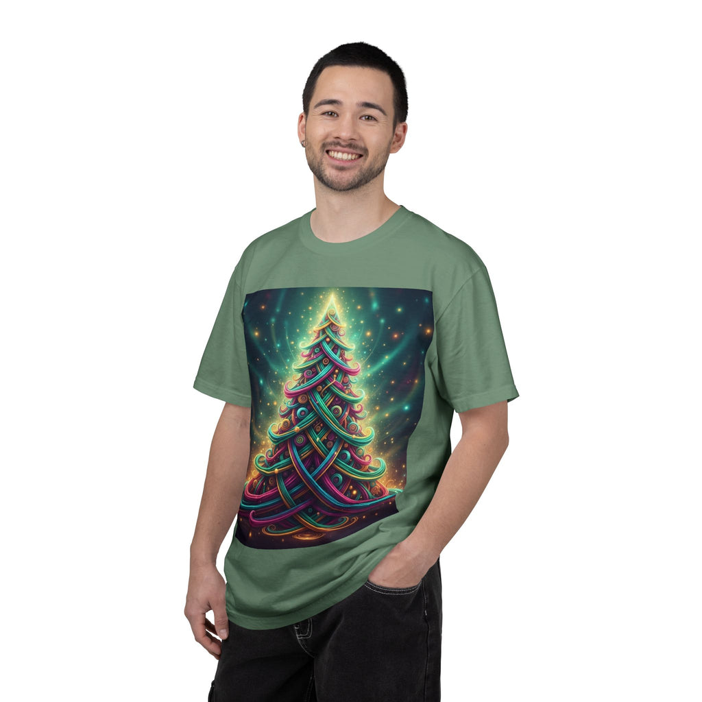 Neon Celtic Knot Christmas Tree T-Shirt | Colorful Holiday Design