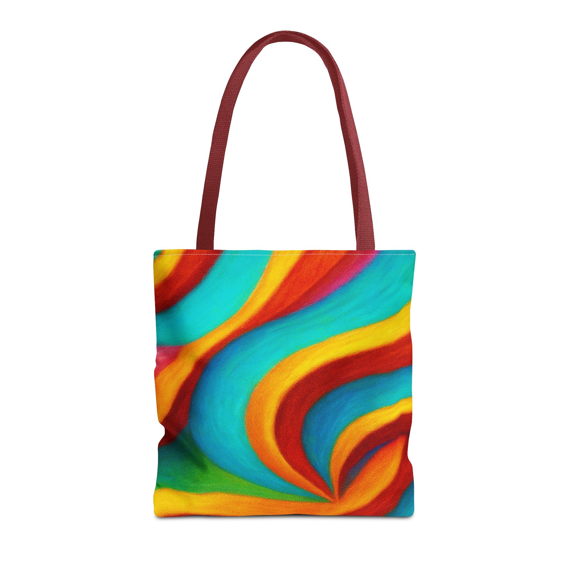 Colorful Swirl Tote Bag | Abstract Rainbow Shopping Bag | Reusable